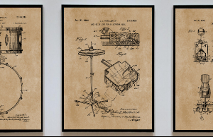 Set of 3 Drum Kit Patents